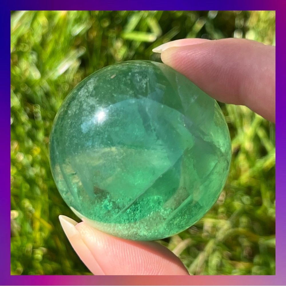 Green Fluorite Crystal Ball